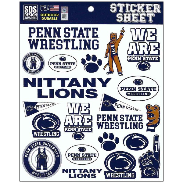 sticker sheet Penn State Wrestling assorted stickers